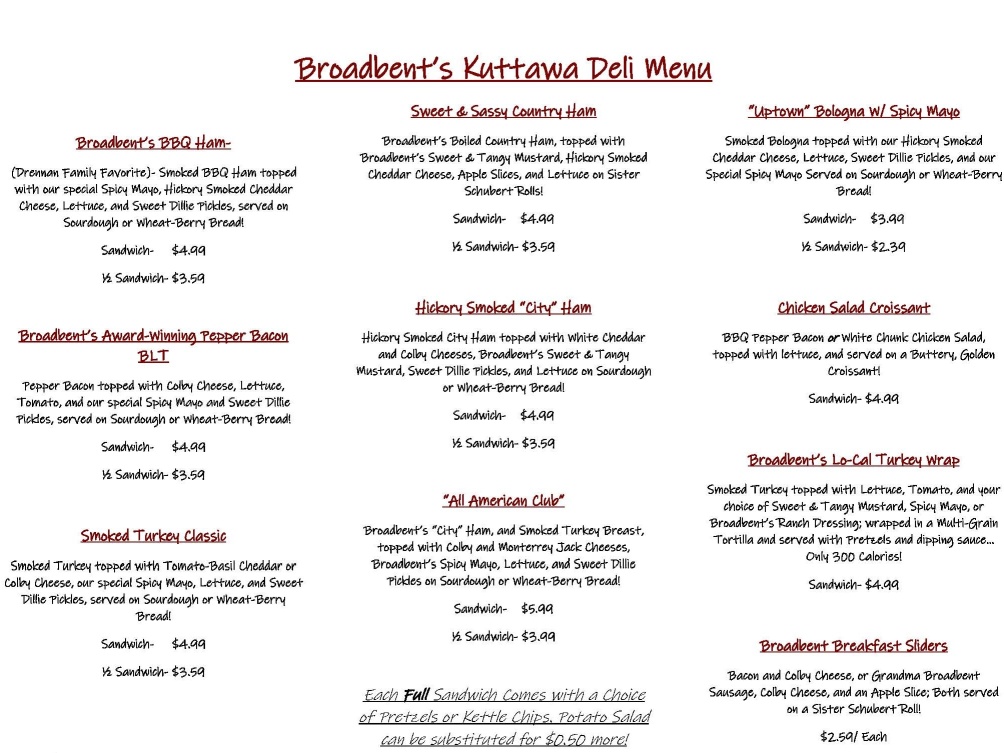 Deli Menu